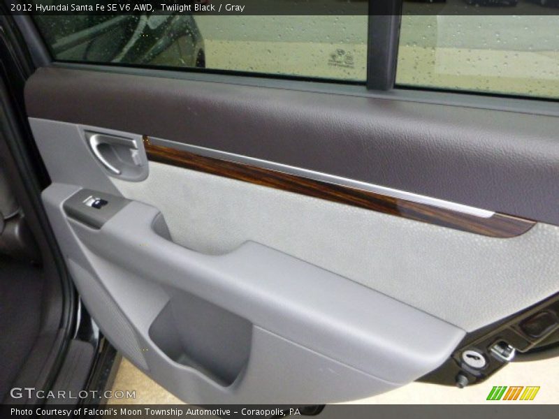 Twilight Black / Gray 2012 Hyundai Santa Fe SE V6 AWD