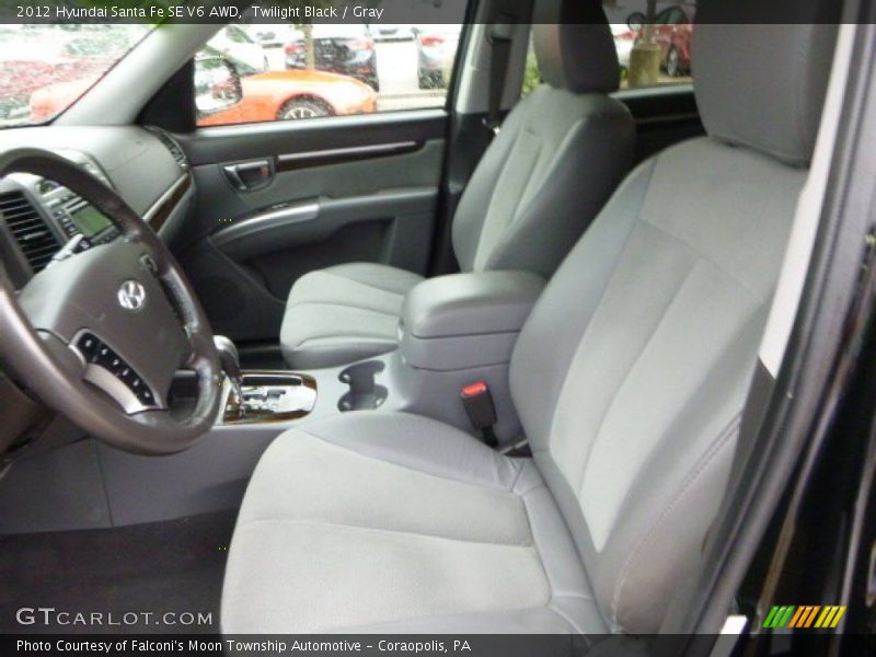 Twilight Black / Gray 2012 Hyundai Santa Fe SE V6 AWD