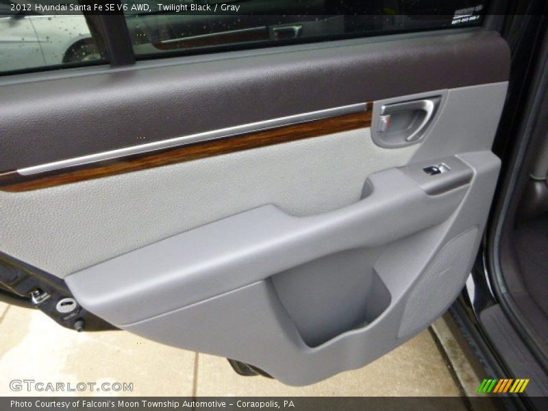 Twilight Black / Gray 2012 Hyundai Santa Fe SE V6 AWD