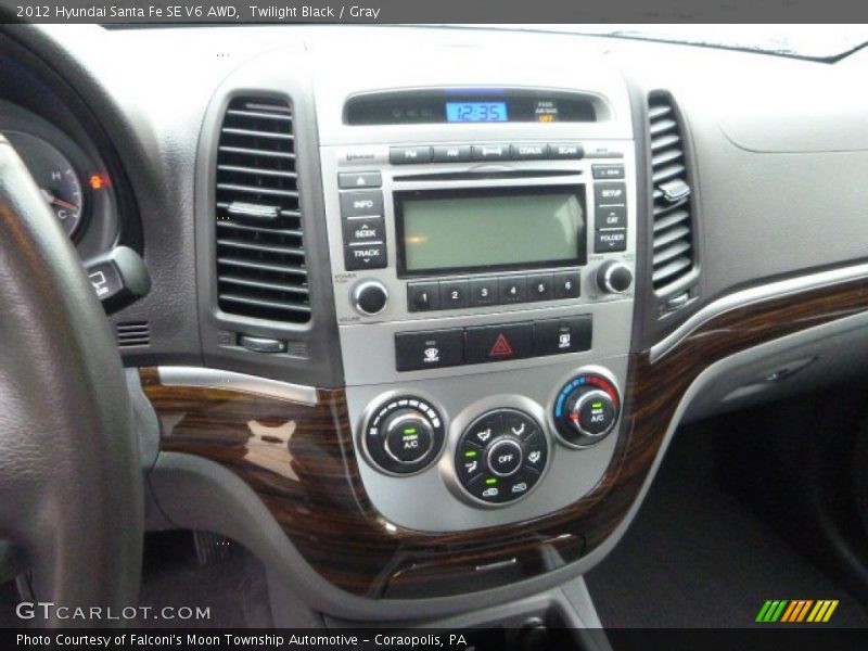 Twilight Black / Gray 2012 Hyundai Santa Fe SE V6 AWD