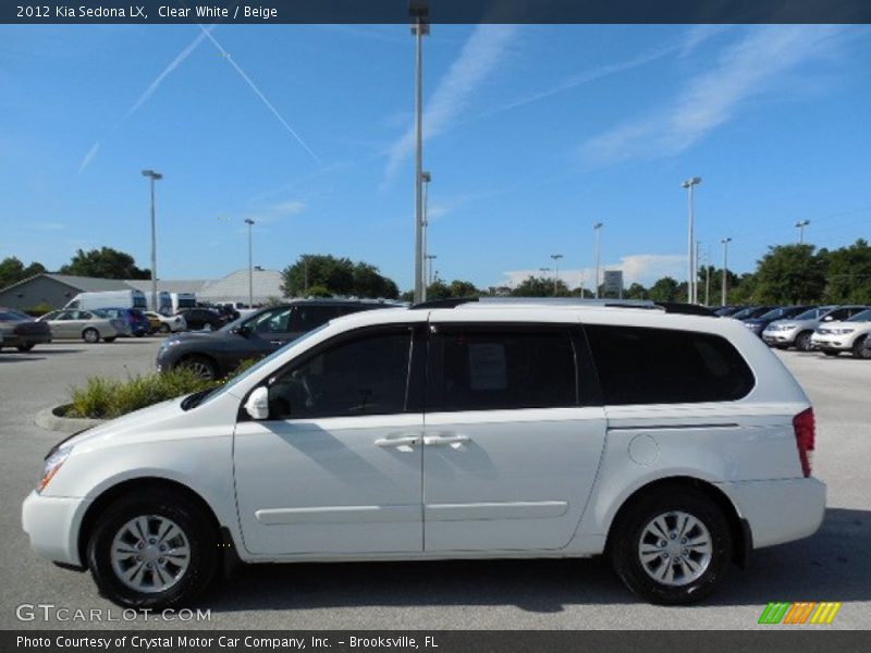 Clear White / Beige 2012 Kia Sedona LX