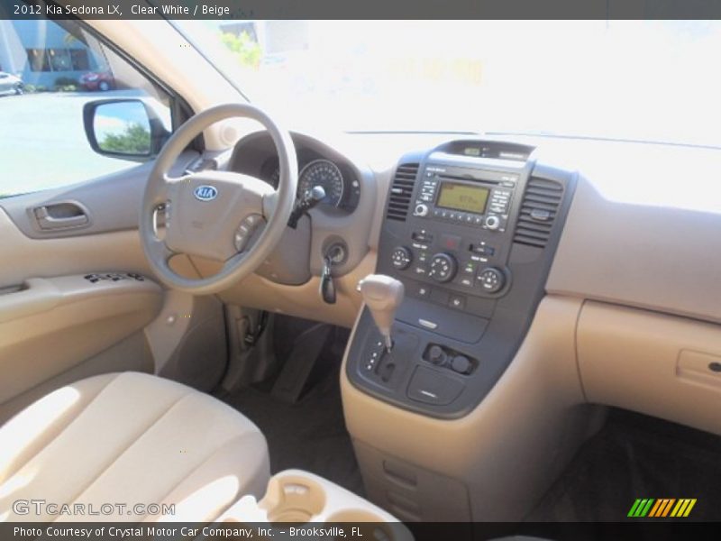 Clear White / Beige 2012 Kia Sedona LX