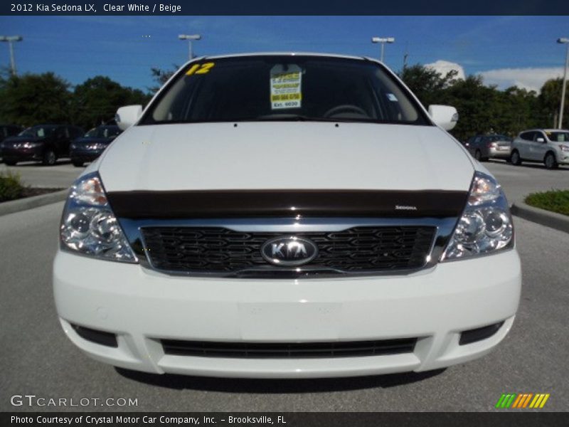 Clear White / Beige 2012 Kia Sedona LX