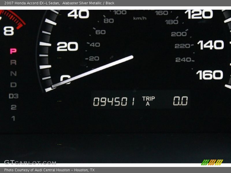 Alabaster Silver Metallic / Black 2007 Honda Accord EX-L Sedan