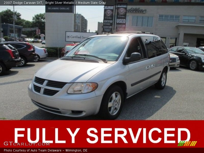 Bright Silver Metallic / Medium Slate Gray 2007 Dodge Caravan SXT