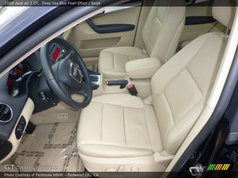 Deep Sea Blue Pearl Effect / Beige 2008 Audi A3 2.0T
