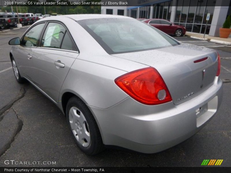 Liquid Silver Metallic / Ebony Black 2008 Pontiac G6 Value Leader Sedan