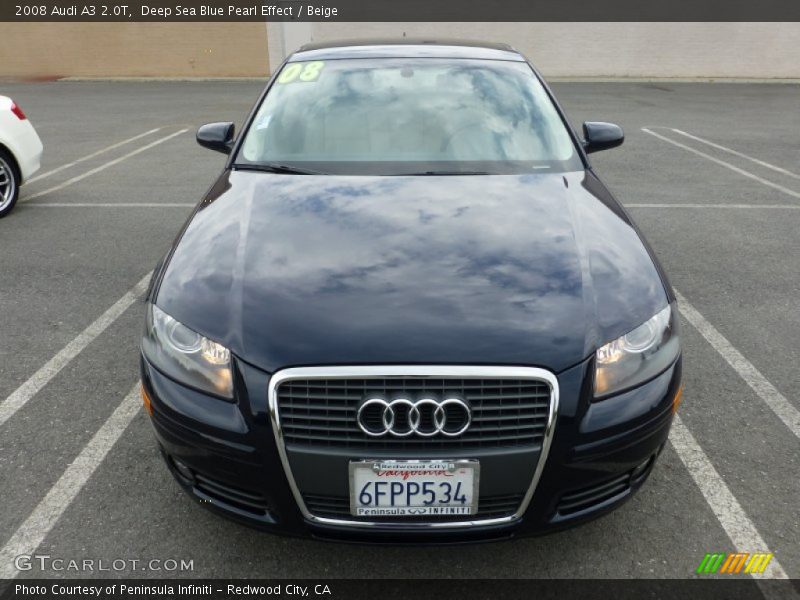 Deep Sea Blue Pearl Effect / Beige 2008 Audi A3 2.0T