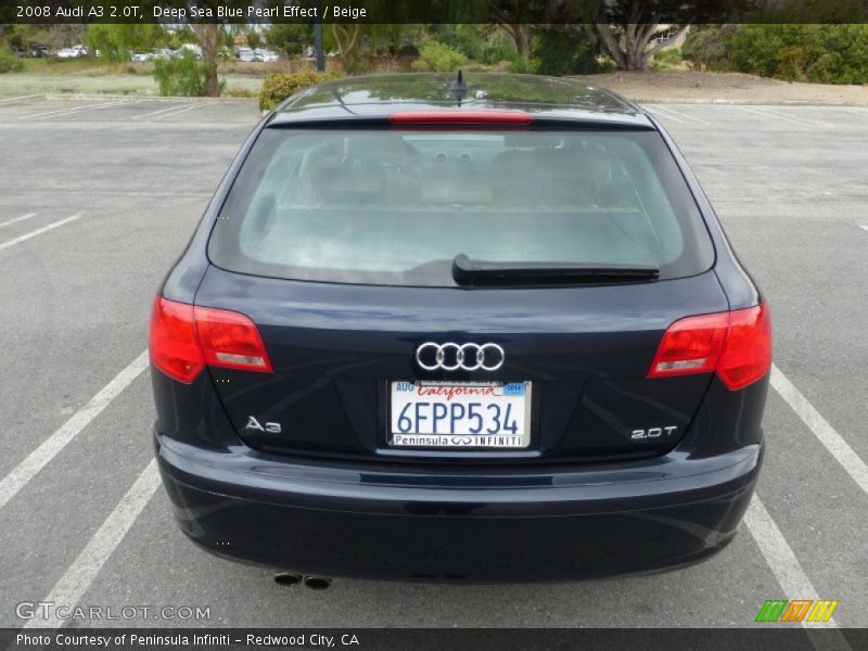 Deep Sea Blue Pearl Effect / Beige 2008 Audi A3 2.0T