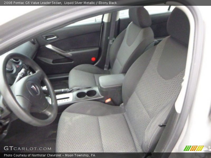 Liquid Silver Metallic / Ebony Black 2008 Pontiac G6 Value Leader Sedan