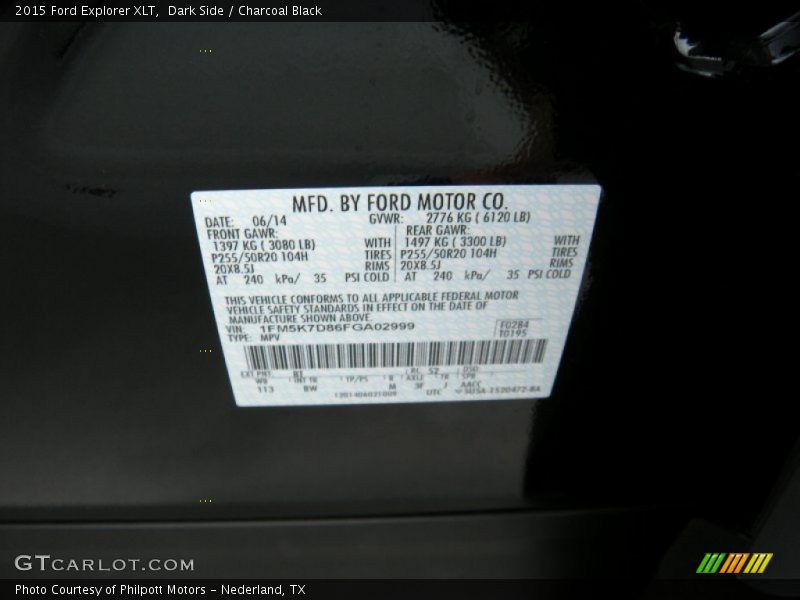 Dark Side / Charcoal Black 2015 Ford Explorer XLT