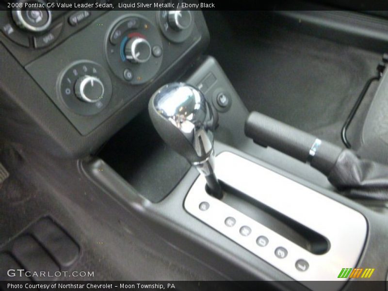 Liquid Silver Metallic / Ebony Black 2008 Pontiac G6 Value Leader Sedan