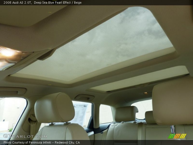 Deep Sea Blue Pearl Effect / Beige 2008 Audi A3 2.0T
