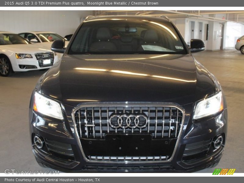 Moonlight Blue Metallic / Chestnut Brown 2015 Audi Q5 3.0 TDI Premium Plus quattro