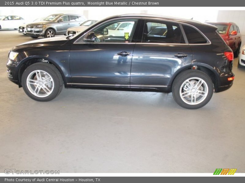 Moonlight Blue Metallic / Chestnut Brown 2015 Audi Q5 3.0 TDI Premium Plus quattro