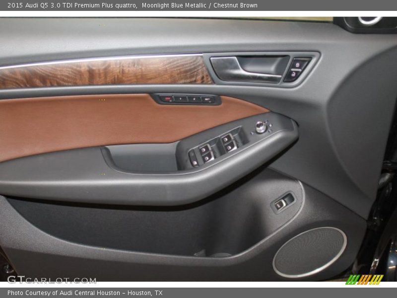 Moonlight Blue Metallic / Chestnut Brown 2015 Audi Q5 3.0 TDI Premium Plus quattro