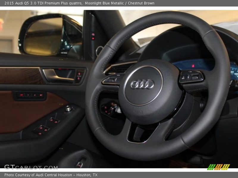 Moonlight Blue Metallic / Chestnut Brown 2015 Audi Q5 3.0 TDI Premium Plus quattro
