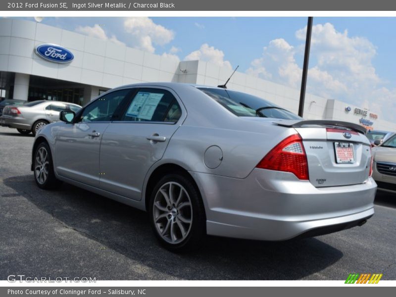 Ingot Silver Metallic / Charcoal Black 2012 Ford Fusion SE