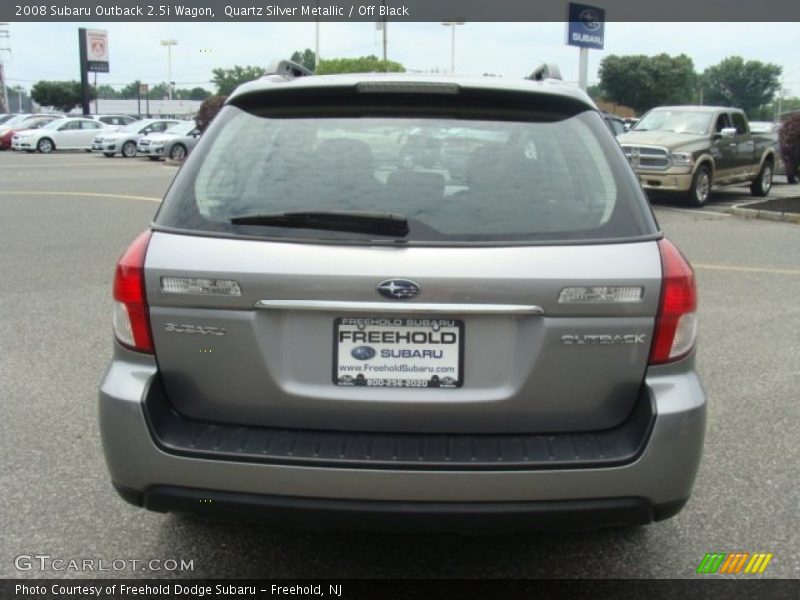 Quartz Silver Metallic / Off Black 2008 Subaru Outback 2.5i Wagon