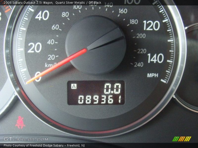 Quartz Silver Metallic / Off Black 2008 Subaru Outback 2.5i Wagon