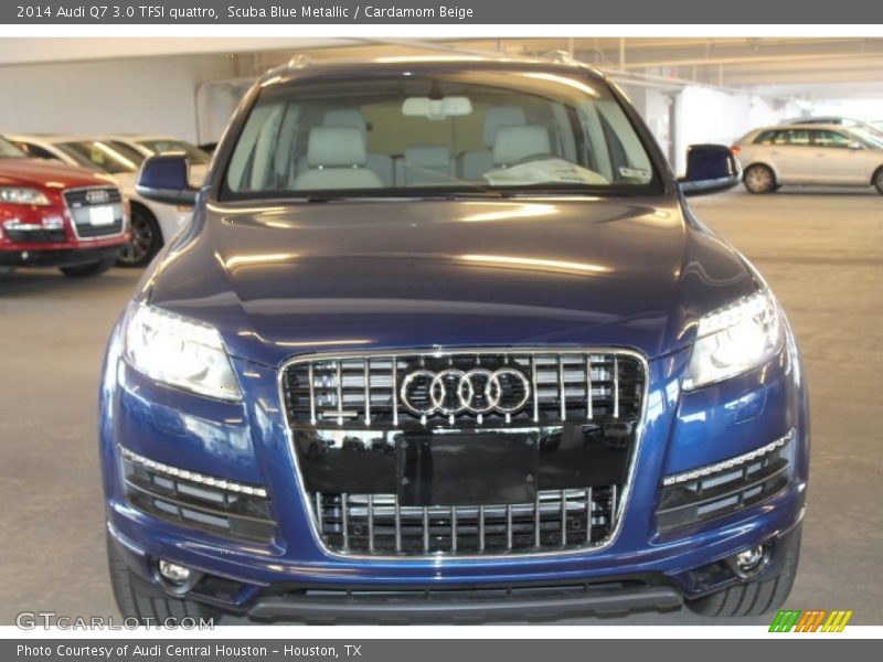 Scuba Blue Metallic / Cardamom Beige 2014 Audi Q7 3.0 TFSI quattro