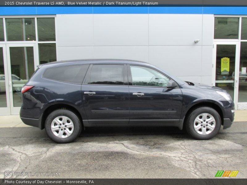 Blue Velvet Metallic / Dark Titanium/Light Titanium 2015 Chevrolet Traverse LS AWD