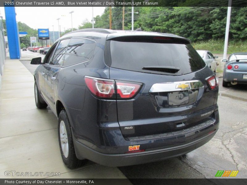 Blue Velvet Metallic / Dark Titanium/Light Titanium 2015 Chevrolet Traverse LS AWD
