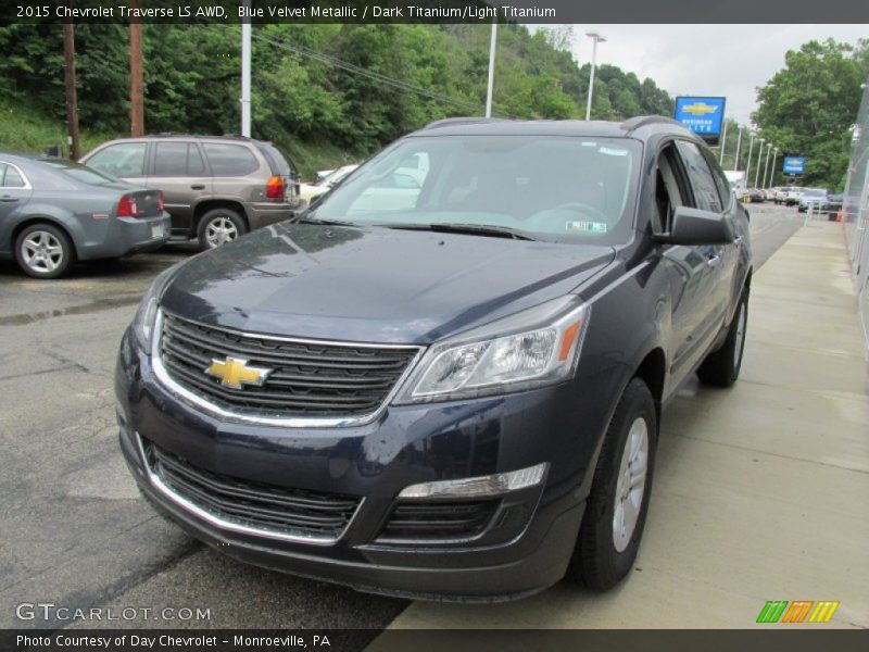 Blue Velvet Metallic / Dark Titanium/Light Titanium 2015 Chevrolet Traverse LS AWD