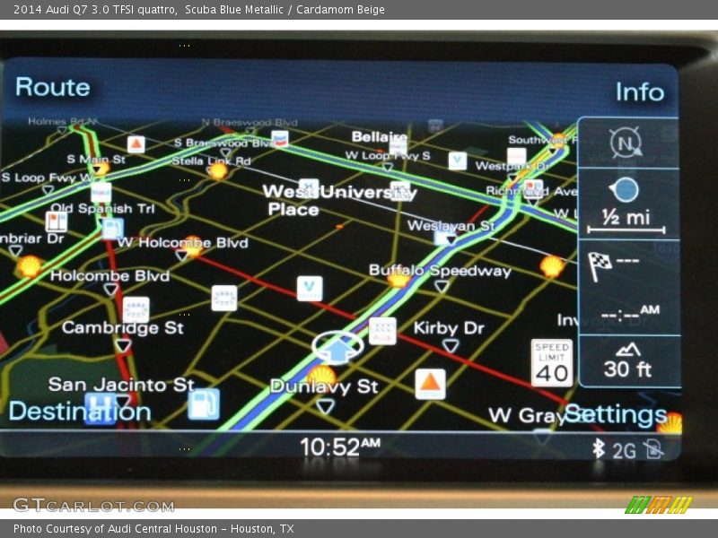 Scuba Blue Metallic / Cardamom Beige 2014 Audi Q7 3.0 TFSI quattro