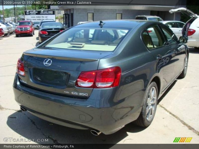 Verdigris Green Mica / Cashmere 2009 Lexus GS 350 AWD