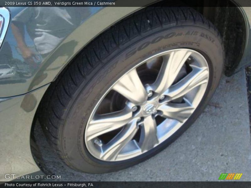 Verdigris Green Mica / Cashmere 2009 Lexus GS 350 AWD