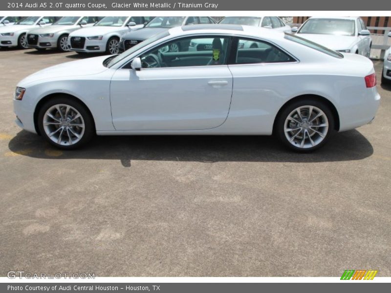 Glacier White Metallic / Titanium Gray 2014 Audi A5 2.0T quattro Coupe