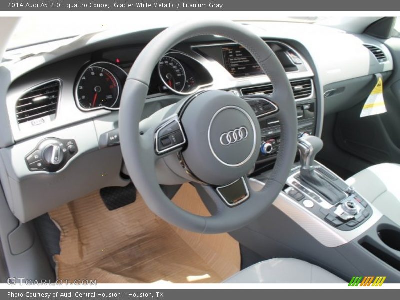 Glacier White Metallic / Titanium Gray 2014 Audi A5 2.0T quattro Coupe