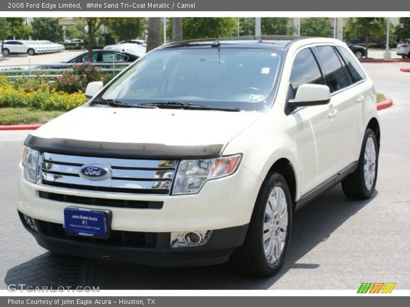 White Sand Tri-Coat Metallic / Camel 2008 Ford Edge Limited