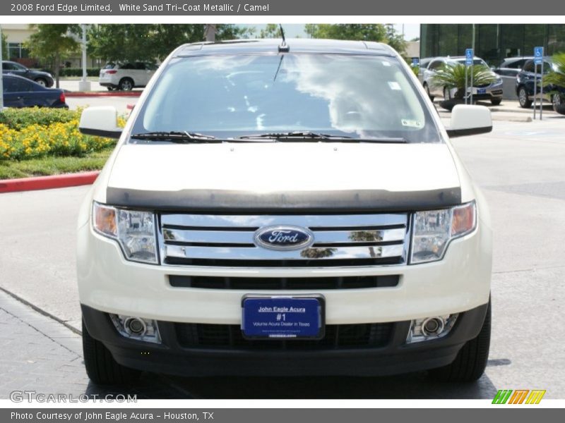 White Sand Tri-Coat Metallic / Camel 2008 Ford Edge Limited