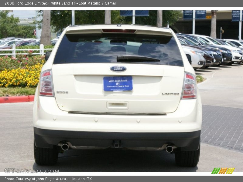 White Sand Tri-Coat Metallic / Camel 2008 Ford Edge Limited