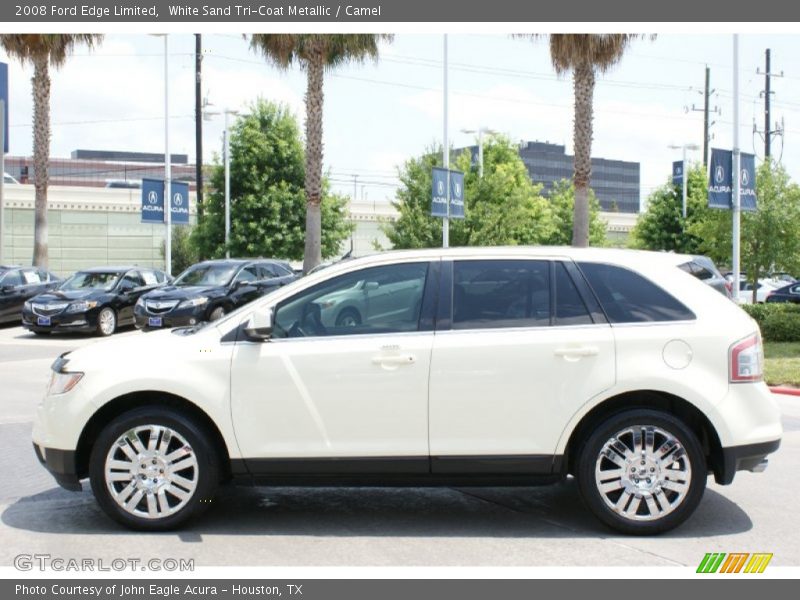 White Sand Tri-Coat Metallic / Camel 2008 Ford Edge Limited