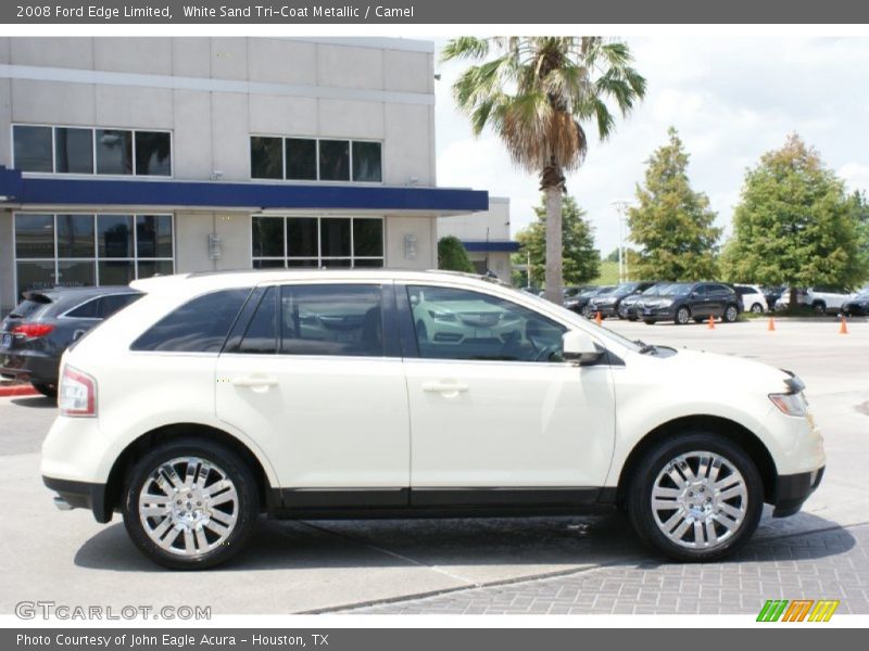 White Sand Tri-Coat Metallic / Camel 2008 Ford Edge Limited