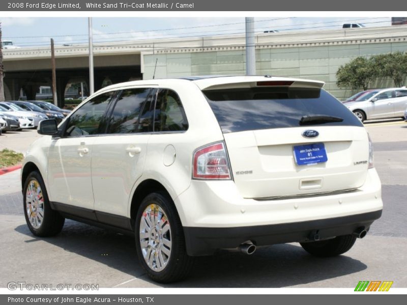 White Sand Tri-Coat Metallic / Camel 2008 Ford Edge Limited