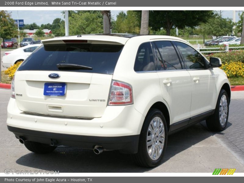 White Sand Tri-Coat Metallic / Camel 2008 Ford Edge Limited