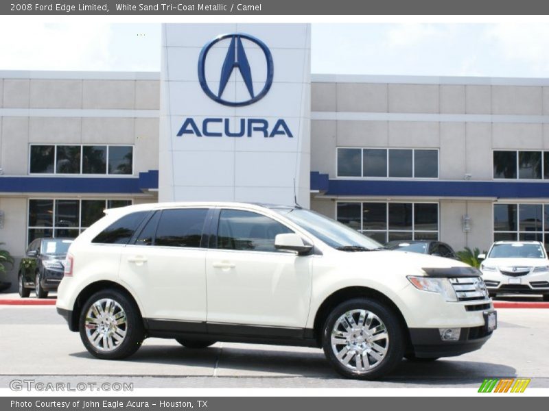 White Sand Tri-Coat Metallic / Camel 2008 Ford Edge Limited