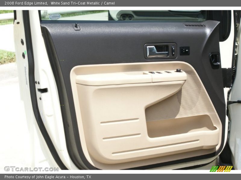 White Sand Tri-Coat Metallic / Camel 2008 Ford Edge Limited