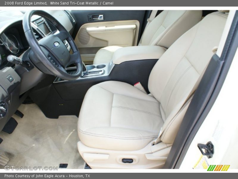 White Sand Tri-Coat Metallic / Camel 2008 Ford Edge Limited