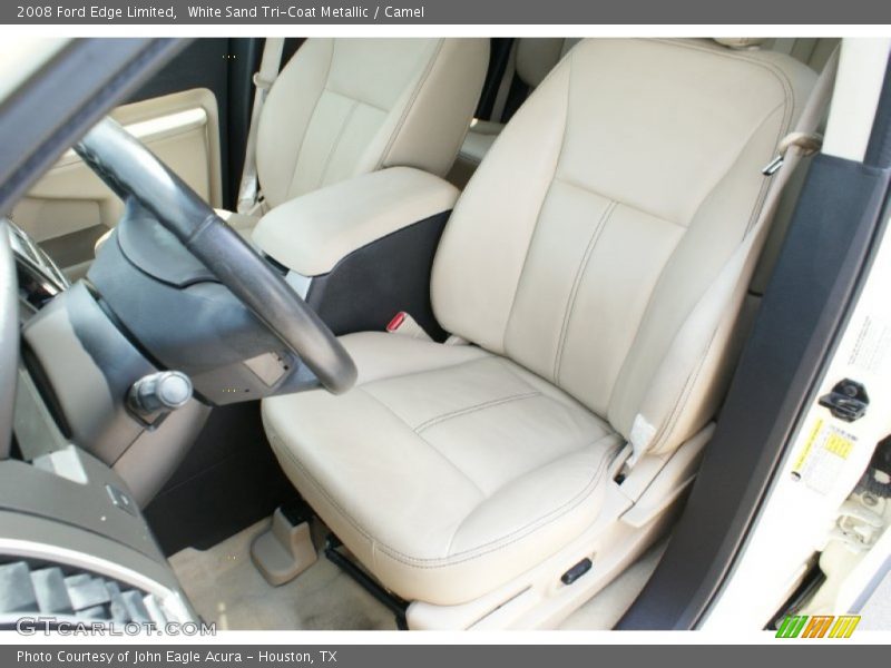 White Sand Tri-Coat Metallic / Camel 2008 Ford Edge Limited