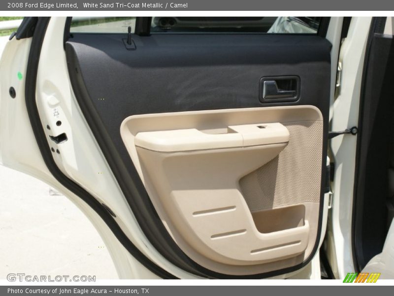 White Sand Tri-Coat Metallic / Camel 2008 Ford Edge Limited