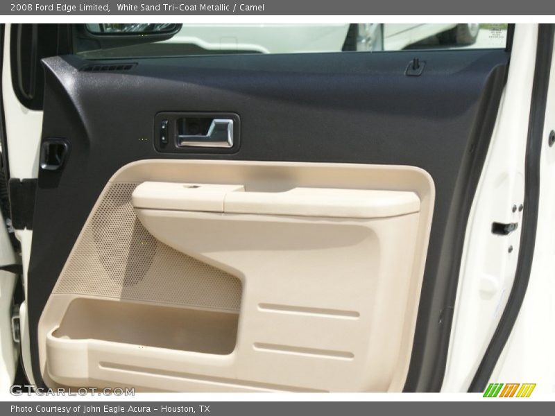 White Sand Tri-Coat Metallic / Camel 2008 Ford Edge Limited