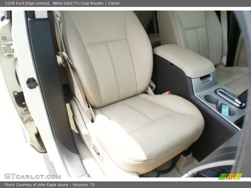 White Sand Tri-Coat Metallic / Camel 2008 Ford Edge Limited