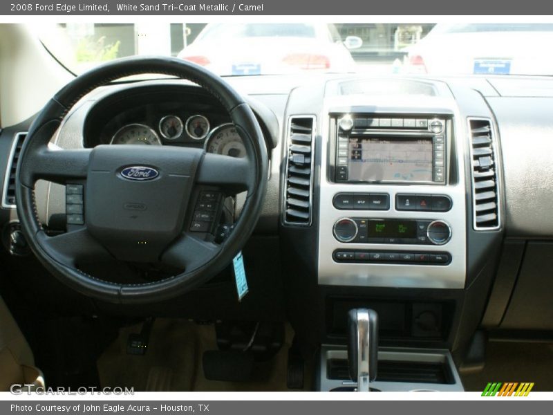 White Sand Tri-Coat Metallic / Camel 2008 Ford Edge Limited