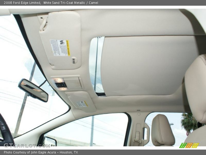 White Sand Tri-Coat Metallic / Camel 2008 Ford Edge Limited