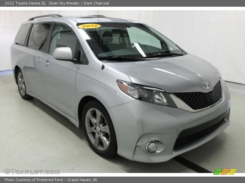 Silver Sky Metallic / Dark Charcoal 2012 Toyota Sienna SE